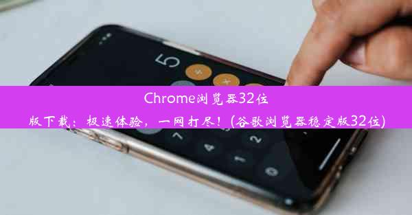 Chrome浏览器32位版下载：极速体验，一网打尽！(谷歌浏览器稳定版32位)