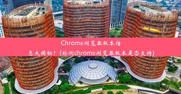 Chrome浏览器版本信息大揭秘！(检测chrome浏览器版本是否支持)