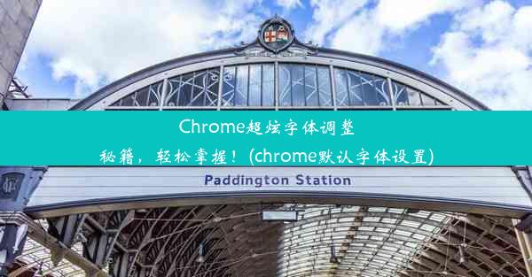 Chrome超炫字体调整秘籍，轻松掌握！(chrome默认字体设置)