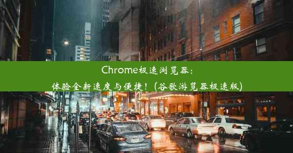 Chrome极速浏览器：体验全新速度与便捷！(谷歌游览器极速版)