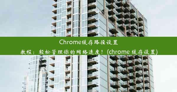 Chrome缓存路径设置教程：轻松管理你的网络速度！(chrome 缓存设置)