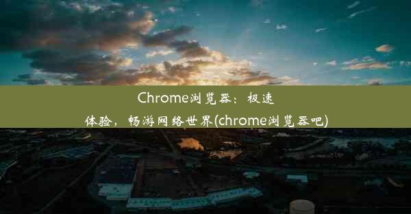 Chrome浏览器：极速体验，畅游网络世界(chrome浏览器吧)