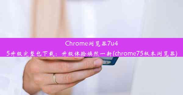 Chrome浏览器7u45升级完整包下载：升级体验焕然一新(chrome75版本浏览器)