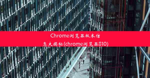 Chrome浏览器版本信息大揭秘(chrome浏览器810)